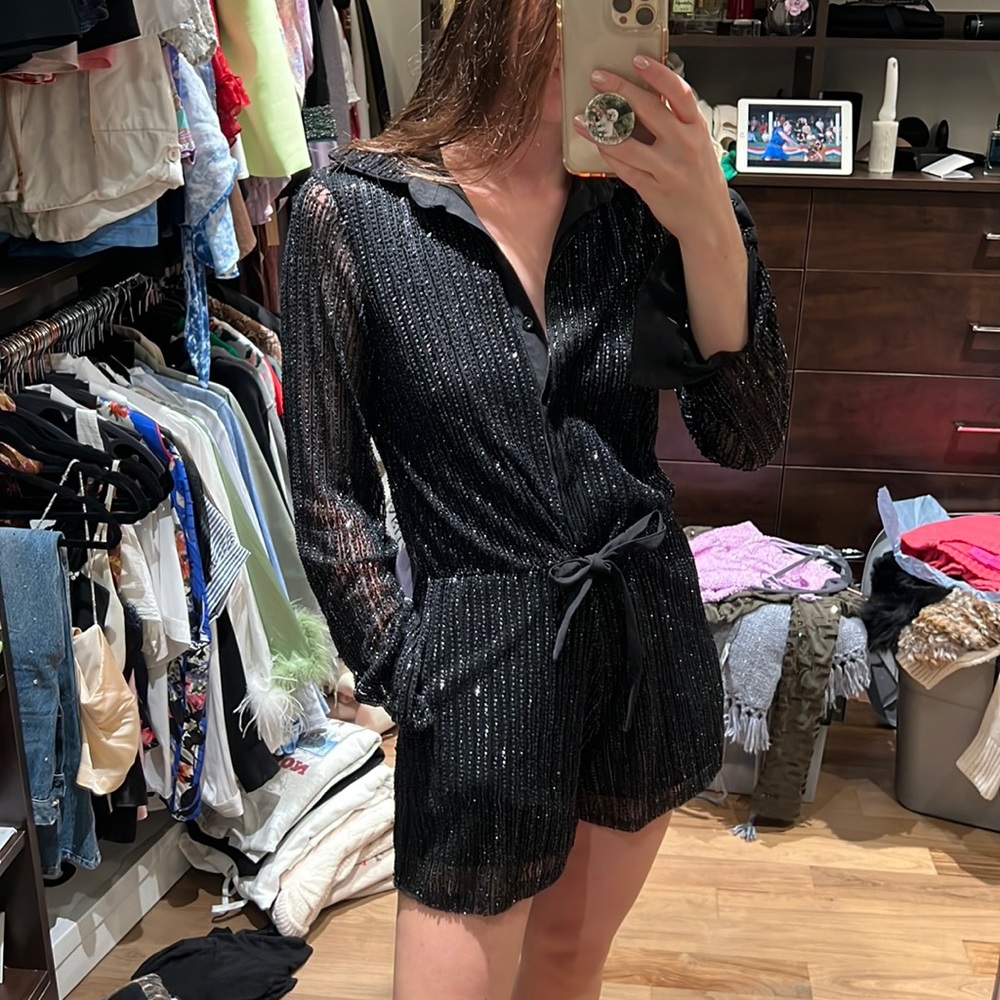 Sparkly beaded Parker romper